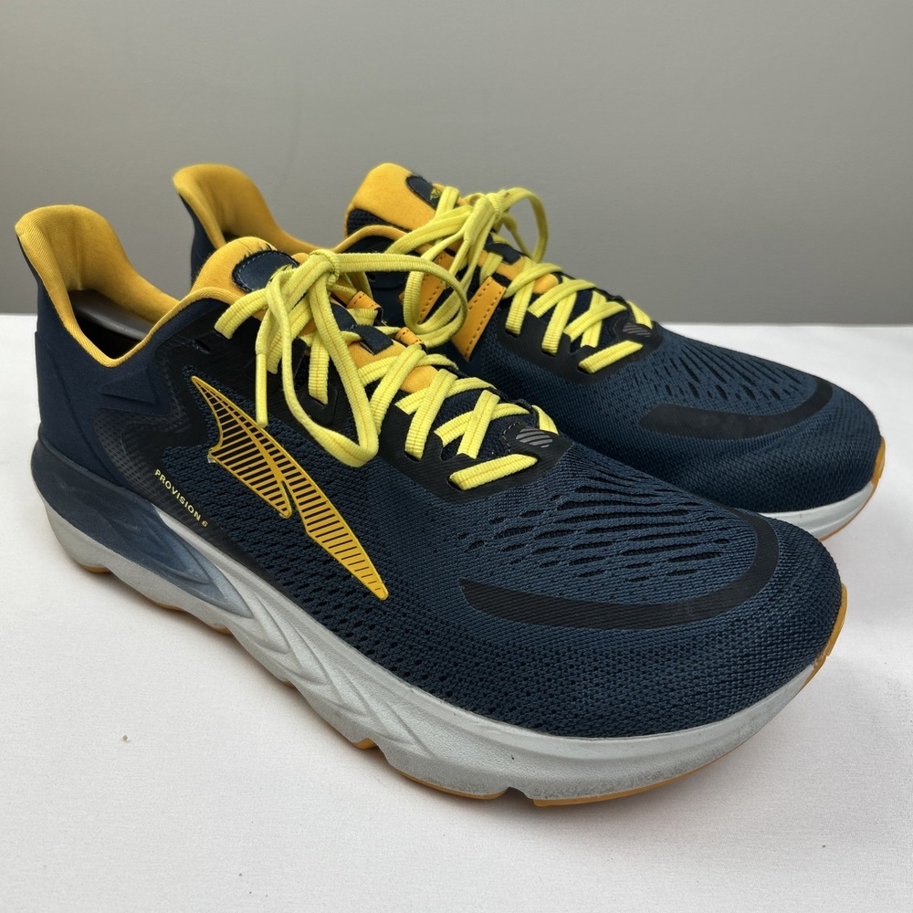 Altra Provision 6 Shoes Mens Sz 11.5 Blue Yellow Athletic Road Running Sneakers